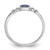 SS Rhodium-plated .02Cr. Blue Spinel and .02Cr. White Sapphire Ring - QR-5D057DB3-6502