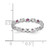SS Rhodium-plated .14Lab Cr. Ruby and .27Cr. Wh Sapphire Heart Ring - QR-3DD98D65-7788
