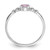 SS Rhodium-plated .37Pink and .02White Created Sapphire Ring - QR-49516346-5300