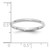 SS Rhodium-plated 2mm Comfort Fit Size 9 Band