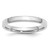 SS Rhodium-plated 3mm Bevel Edge Size 6 Band