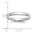 SS Rhodium-plated 3mm Bevel Edge Size 7 Band