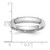 SS Rhodium-plated 4mm Bevel Edge Size 5 Band