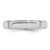 SS Rhodium-plated 4mm Flat w/ Step Edge Size 7 Band