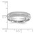 SS Rhodium-plated 5mm Comfort Fit Double Milgrain Size 8 Band