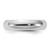 SS Rhodium-plated 5mm Comfort Fit Size 9 Band