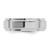 SS Rhodium-plated 6mm Flat w/ Step Edge Size 10 Band