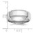 SS Rhodium-plated 7mm Bevel Edge Size 11 Band