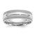 SS Rhodium-plated 7mm Comfort Fit Double Milgrain Size 7 Band