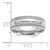 SS Rhodium-plated 7mm Comfort Fit Double Milgrain Size 7 Band