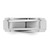 SS Rhodium-plated 7mm Flat w/ Step Edge Size 10 Band