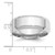 SS Rhodium-plated 8mm Bevel Edge Size 12 Band