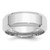 SS Rhodium-plated 8mm Bevel Edge Size 13 Band
