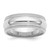 SS Rhodium-plated 8mm Comfort Fit Double Milgrain Size 12 Band