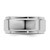 SS Rhodium-plated 8mm Flat w/ Step Edge Size 11 Band
