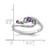 SS Rhodium-plated Amethyst Pink Quartz and CZ with Heart Ring - QR-4D44BC76-1789