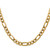 14K 28 inch 7.5mm Concave Open Figaro with Lobster Clasp Chain