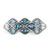 SS Rhodium-plated London Lt. Swiss Blue and White Topaz Ring - QR-DED6161F-2601