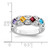 SS Rhodium-plated w/CZ, Amethyst, Citrine, Garnet & Blue Topaz Ring - QR-3EBC108D-7178