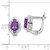 SS Rhod-plated 2.02Amethyst/WhiteTopaz Oval Hinged Earrings