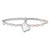 SS Rh-plated Crystal FWC Pearl Enamel Dangle Heart w/1 in. ext Bracelet