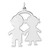 SS Rh-plt Engraveable Boy/Girl Polished Front/Satin Back Disc Charm - QM-73F6A3B1-9803