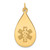 14k 28x16mm Teardrop Non-enameled Medical Jewelry Pendant