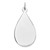SS Rh-plt Engraveable Teardrop Polished Front/Satin Back Disc Charm - QM-A898928A-2576