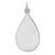 SS Rh-plt Engraveable Teardrop Polished Front/Satin Back Disc Charm - QM-A898928A-2576