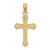 14K 2-D  Polished Cross Charm