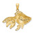 14K 2-D & Engraved Striped Fish Charm