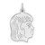 Sterl Silver Rh-plt Engraveable Girl Polished Front/Satin Back Disc Charm - QM-82E913F5-9015