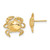14K 2-D / Polished Crab Post Earrings