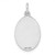 Sterl Silver Rh-plt Engraveable Oval Polished Front/Satin Back Disc Charm - QM-1AC8F0E2-4281