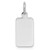 Sterl Silver Rh-plt Engraveable Rectangle Polished Front/Back Disc Charm - QM-15289670-8969