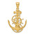14K 2-D Anchor and Wheel Charm