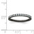 Sterling Shimmer Sterling Silver Black Rhodium-plated 30 Stone CZ Band