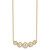 Sterling Shimmer Sterling Silver Gold-tone Flash gold-plated 133 Stone CZ Swirls Necklace with 2 inch extender