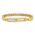 Sterling Shimmer Sterling Silver Gold-tone Flash Gold-plated CZ 113 Stone 7 inch Bracelet