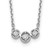 Sterling Shimmer Sterling Silver Rhodium-plated 16 inch 3 Stone CZ Necklace with 2 inch extender