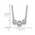 Sterling Shimmer Sterling Silver Rhodium-plated 16 inch 3 Stone CZ Necklace with 2 inch extender
