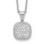 Sterling Shimmer Sterling Silver Rhodium-plated 16 inch 49 Stone Square CZ Necklace with 2 inch extender