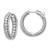 Sterling Shimmer Sterling Silver Rhodium-plated 170 Stone CZ In and Out Round Hinged Hoop Earrings