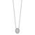 Sterling Shimmer Sterling Silver Rhodium-plated 18 inch 10 Stone Oval CZ Necklace