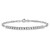 Sterling Shimmer Sterling Silver Rhodium-plated 19 Stone 7 inch Paperclip Link Bracelet