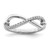 Sterling Shimmer Sterling Silver Rhodium-plated 20 Stone CZ Infinity Symbol Ring - QR-FE12A018-5403