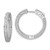 Sterling Shimmer Sterling Silver Rhodium-plated 200 Stone 1.3mm CZ In and Out Round Hinged Hoop Earrings