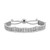 Sterling Shimmer Sterling Silver Rhodium-plated 205 Stone CZ Adjustable 5 inch up to 9 inch Bracelet