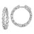 Sterling Shimmer Sterling Silver Rhodium-plated 22 Stone 3.5mm CZ In and Out Round Hinged Hoop Earrings