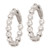 Sterling Shimmer Sterling Silver Rhodium-plated 22 Stone 3.5mm CZ In and Out Round Hinged Hoop Earrings